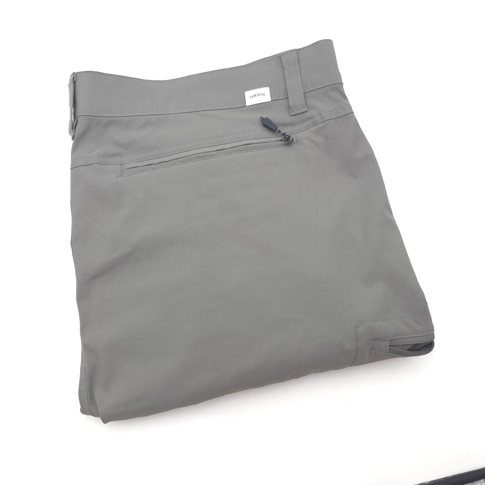 Orvis Mens 40X32 Gray Outdoor Performance Hiking Travel Tech Pants Stretch